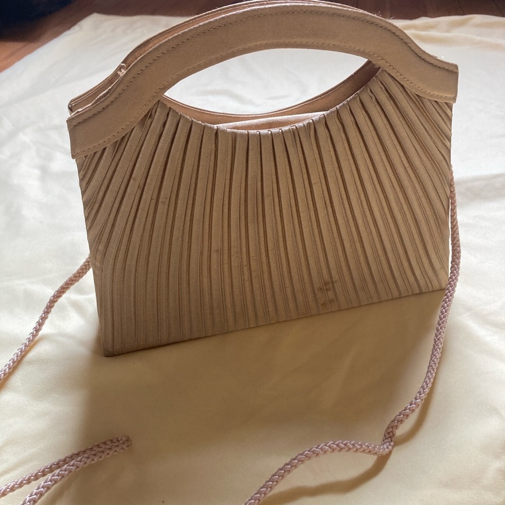 Small Golden Bijoux Terner Ruffled Clutch Purse